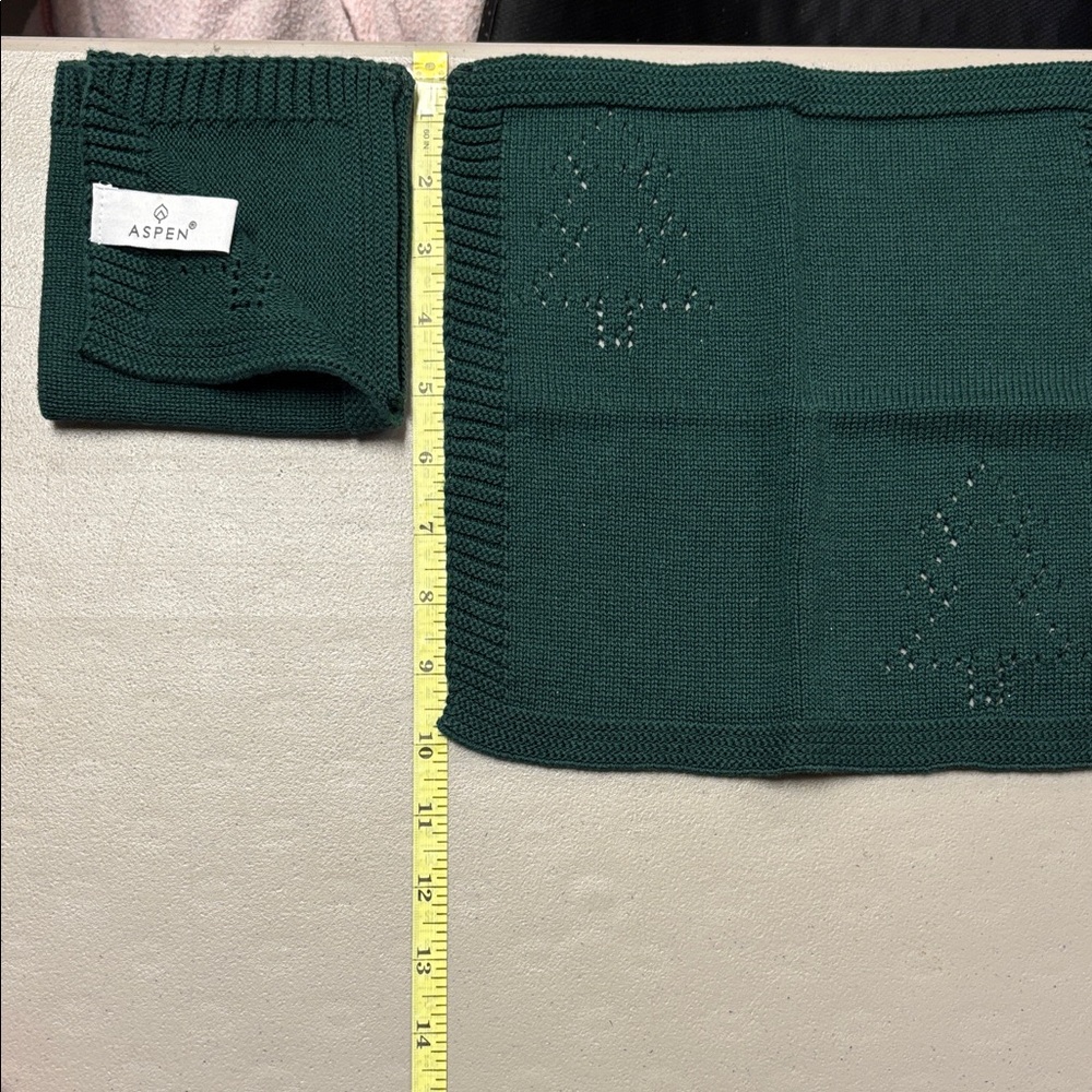 2- Aspen Green woven napkins